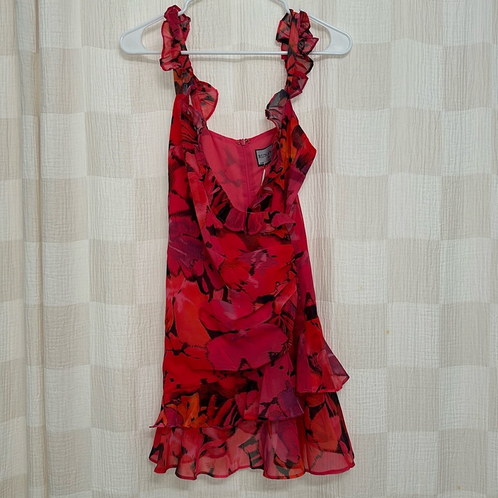 RUNAWAY Romelly Mini Dress Pink Floral
